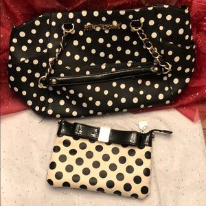 Betsy Johnson black and white polka dot set